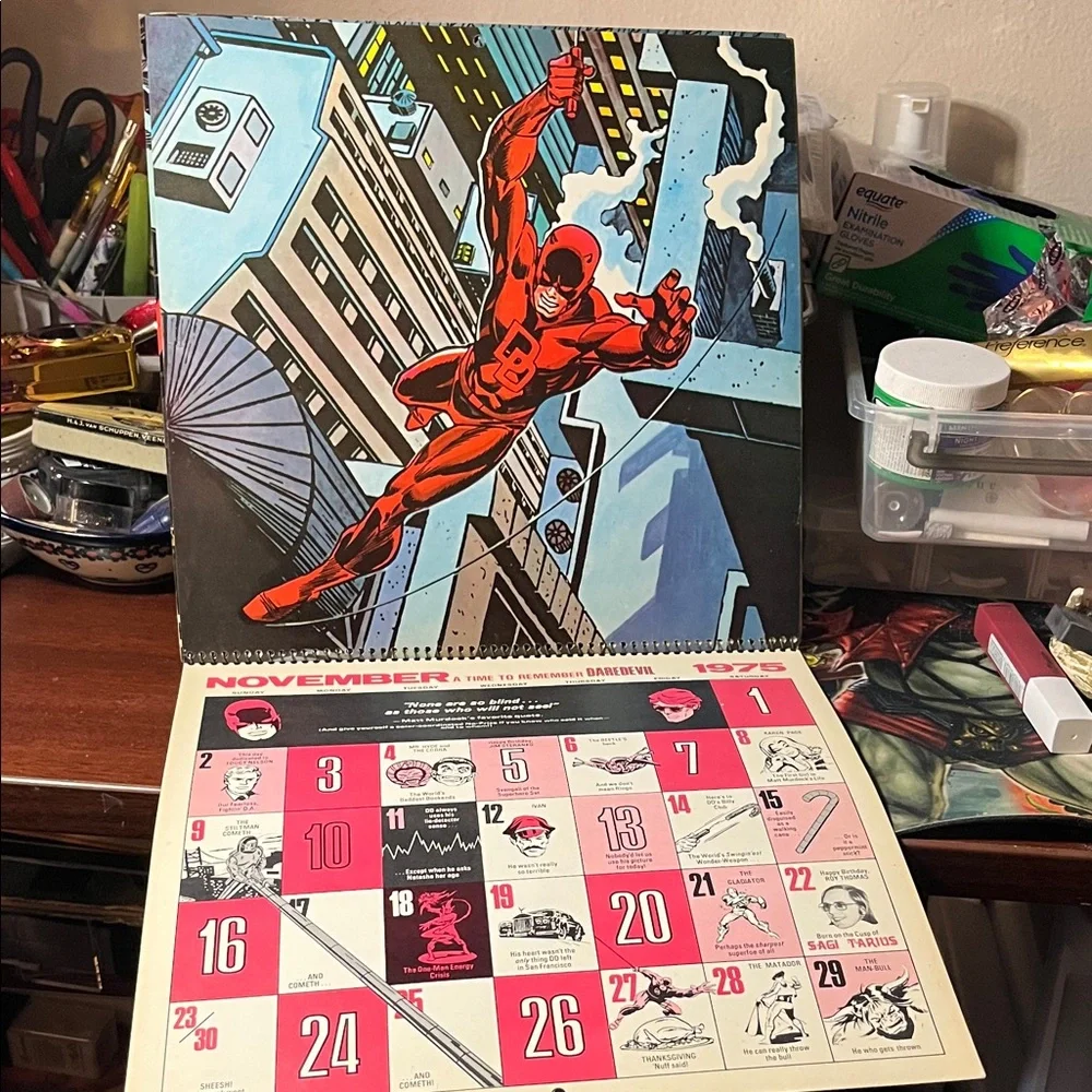 Marvel Red and Black Home Office Calendar